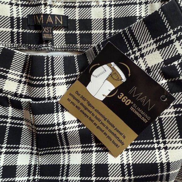 Iman 360 Slimming Plaid Baby Bell Ponte Pant - Picture 8 of 9